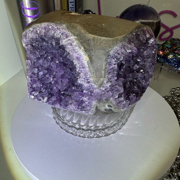 Amethyst Raw Freeform Goggles Sugar Points - AMYGOGGLE-001 138MM - Picture 6 of 8